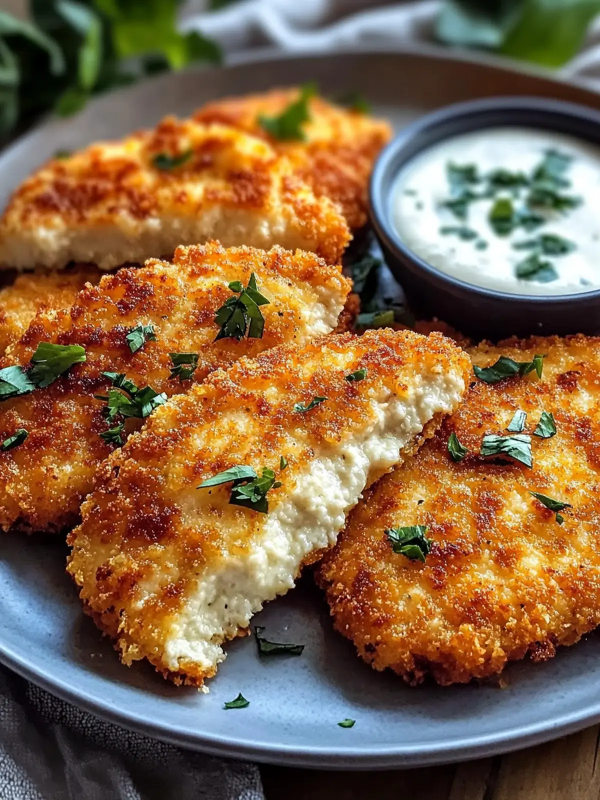 Cottage Cheese Crusted Chicken Cutlets