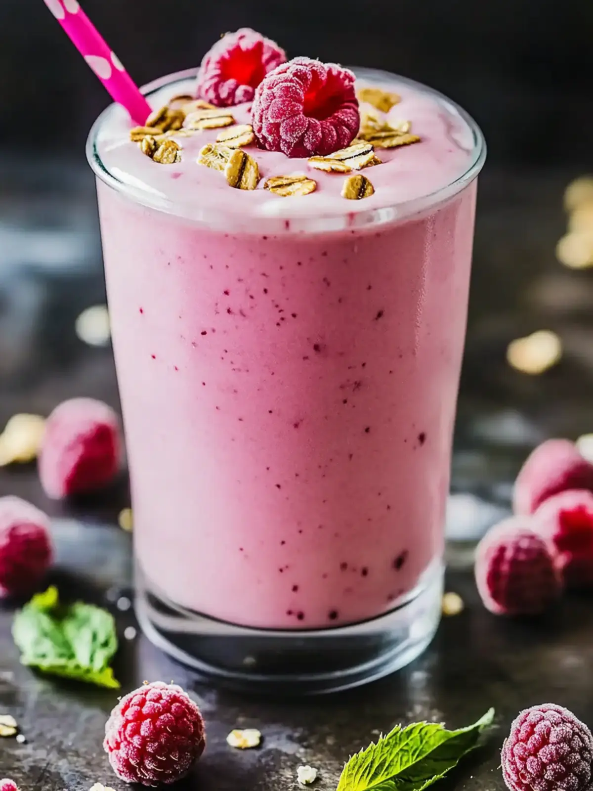 Greek Yogurt Raspberry Protein Shake
