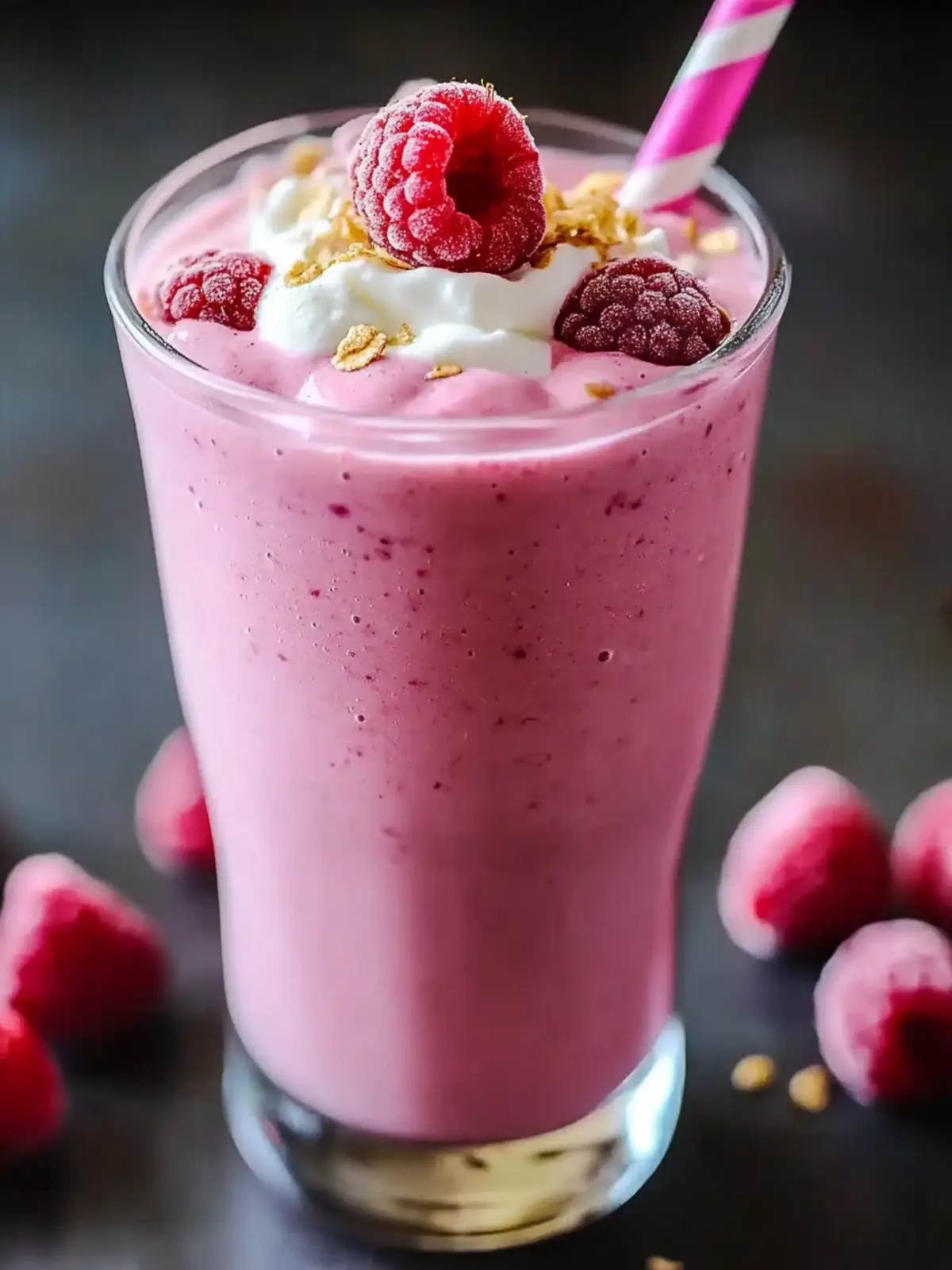 Greek Yogurt Raspberry Protein Shake
