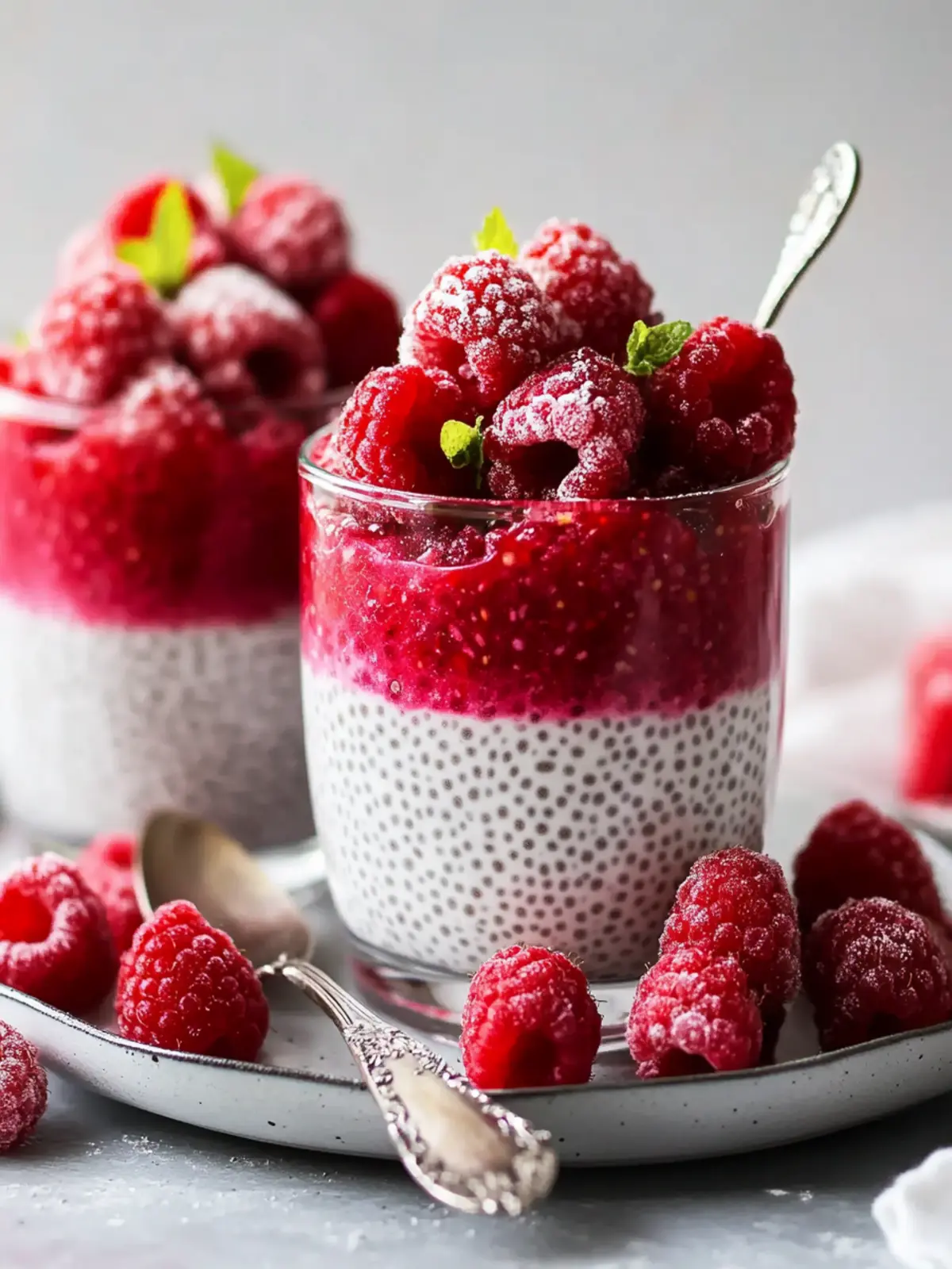 Vanilla Raspberry Chia Pudding