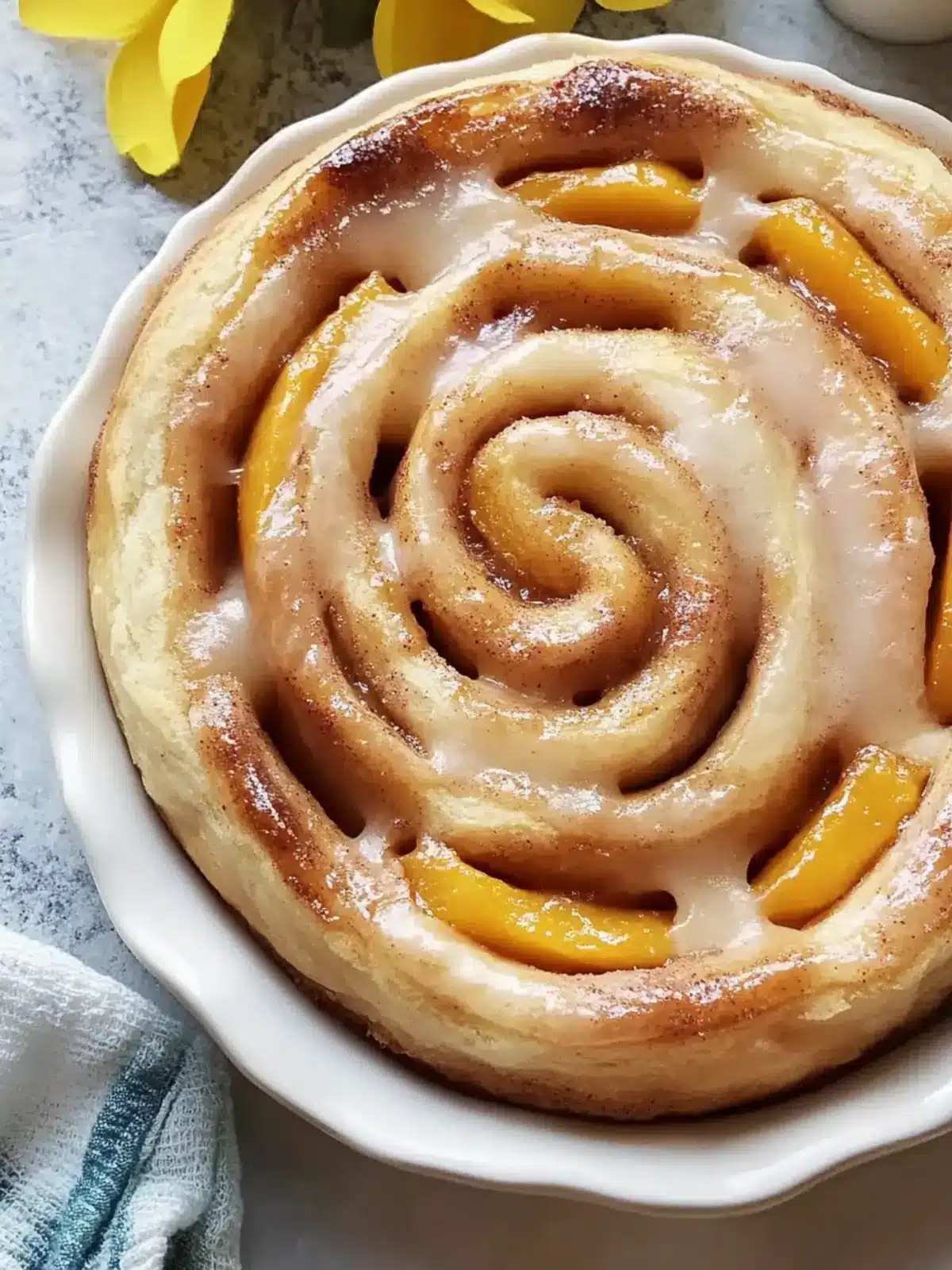 Peach Pie Cinnamon Rolls