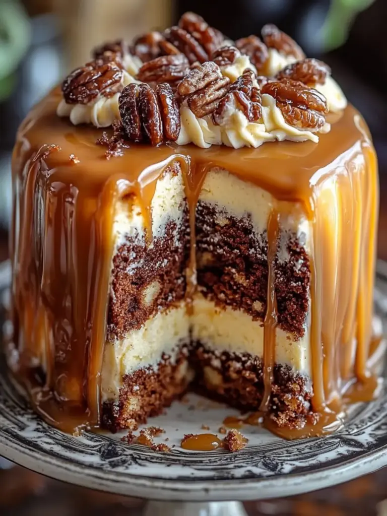 Turtle Caramel Cake