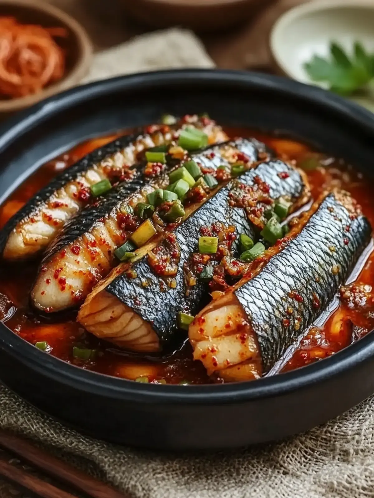 Korean Spicy Braised Mackerel Recipe