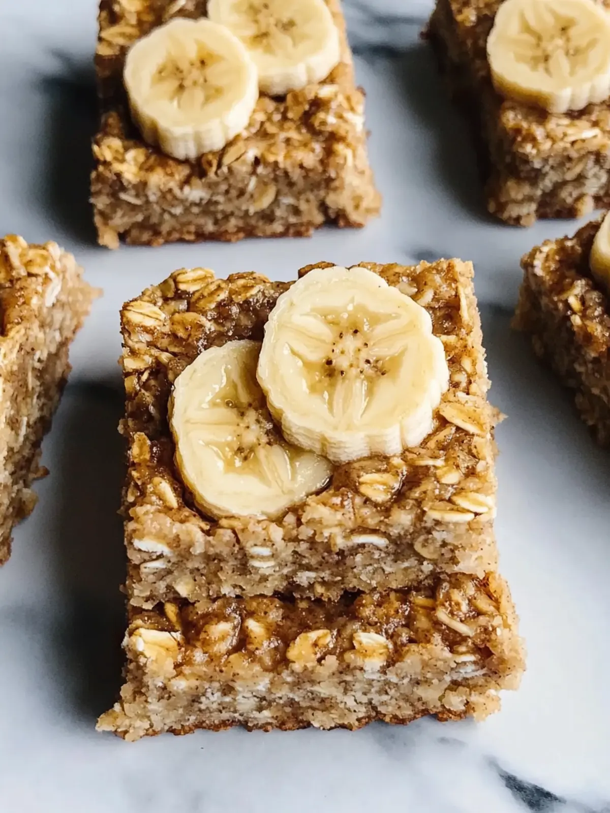 Baked Banana Oatmeal Bars