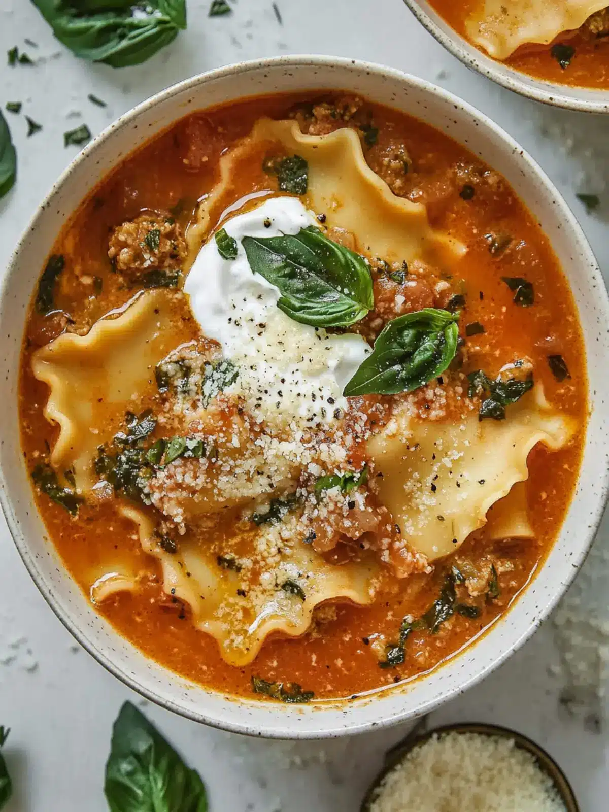 Cozy Vegan Lasagna Soup