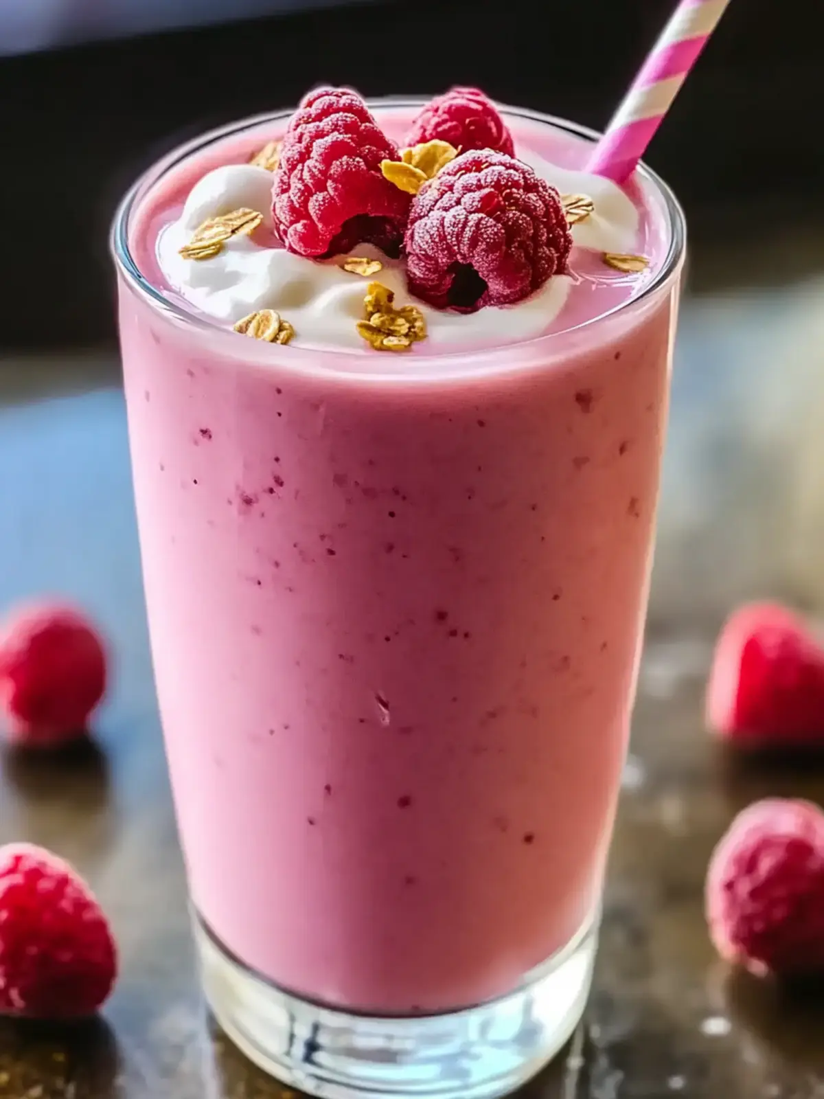 Greek Yogurt Raspberry Protein Shake