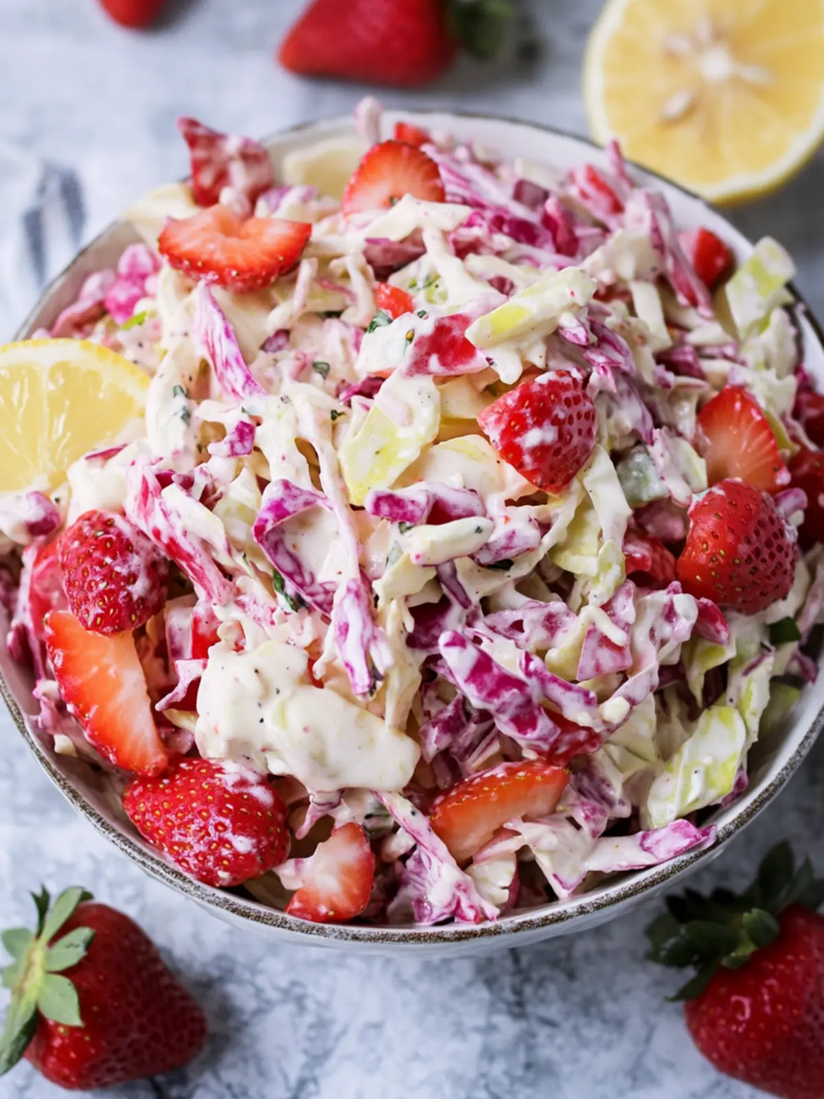 Strawberry Lemon Coleslaw