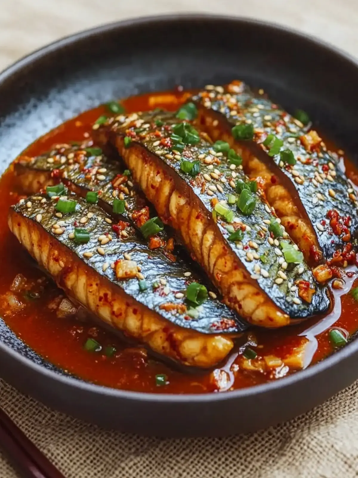 Korean Spicy Braised Mackerel Recipe