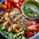 Chimichurri Chicken Bowls with Garlic Sauce