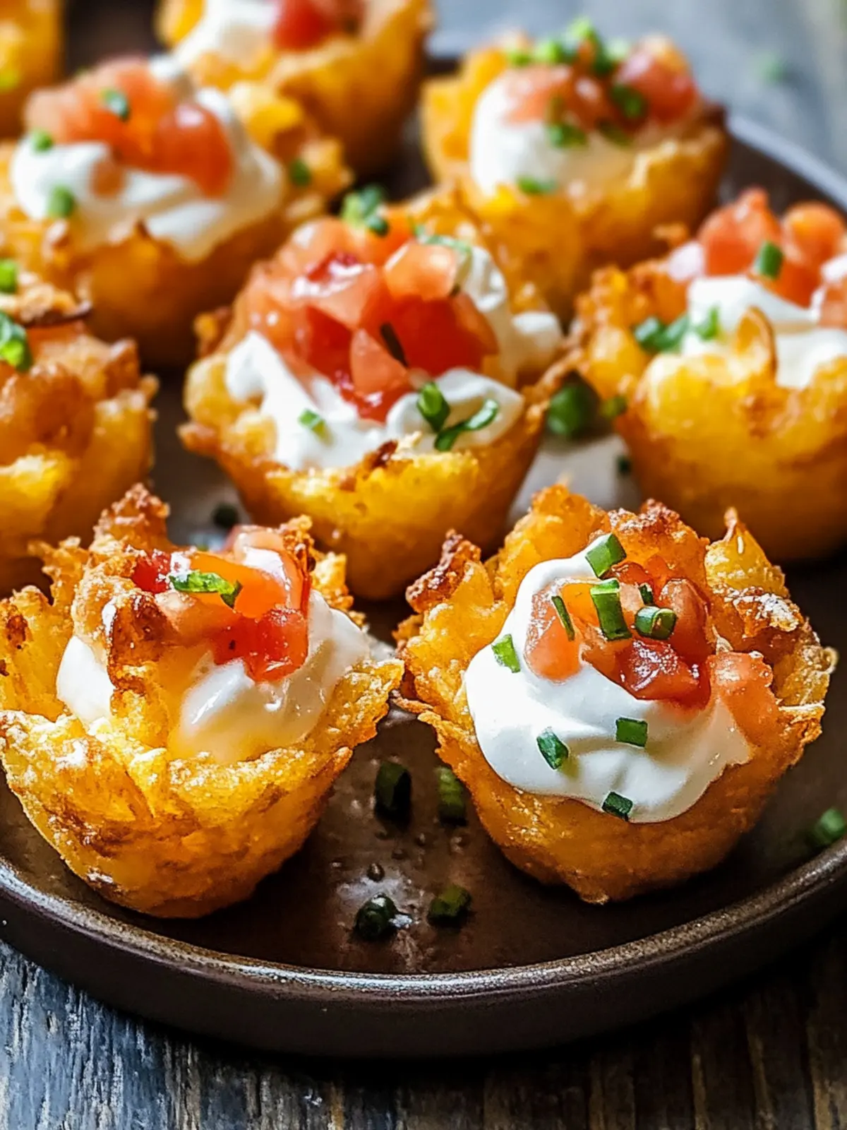 Loaded Tater Tot Cups