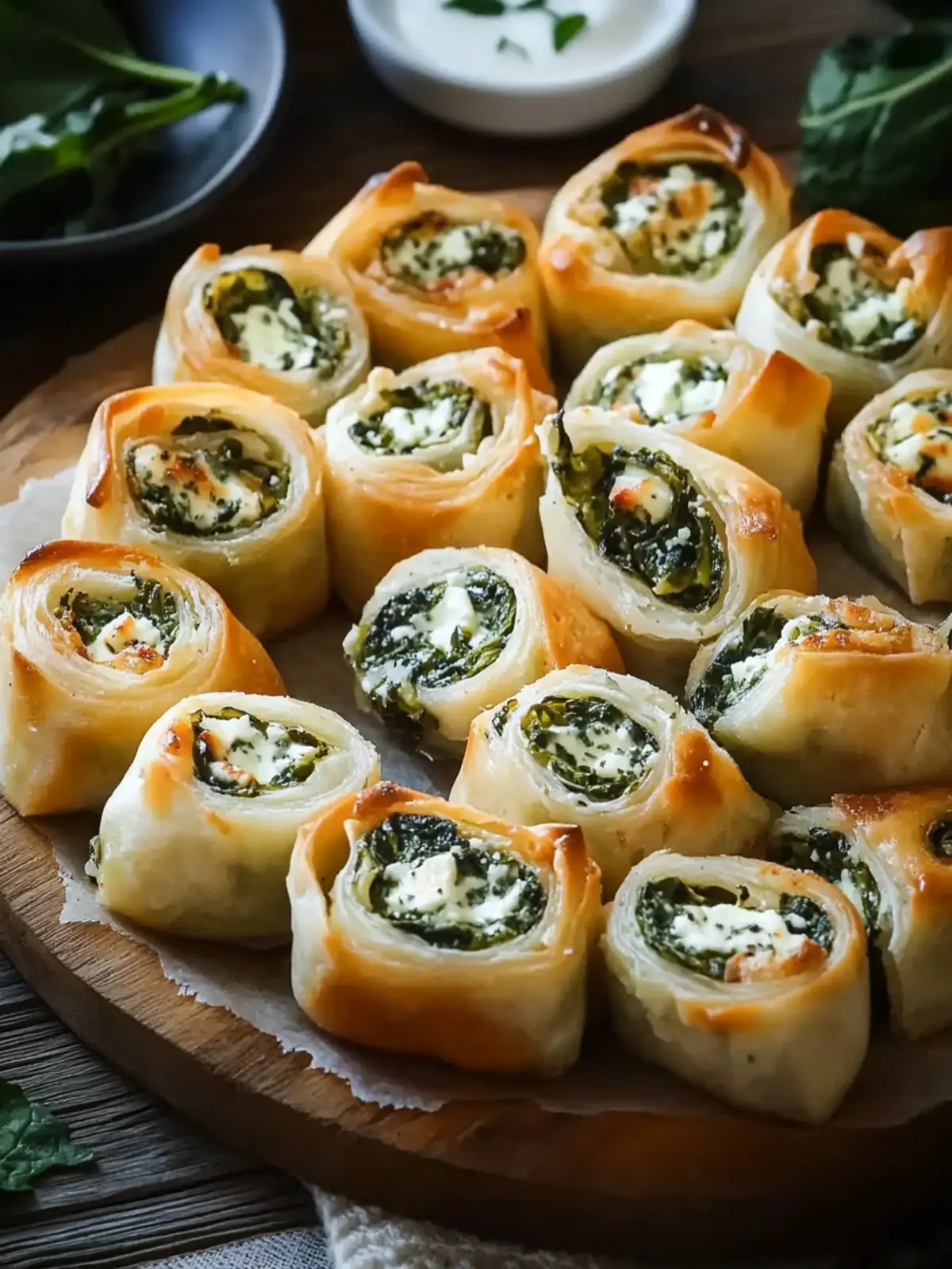 Spinach Feta Mini Rolls: Quick & Irresistible Appetizers 2 Spinach Feta Mini Rolls