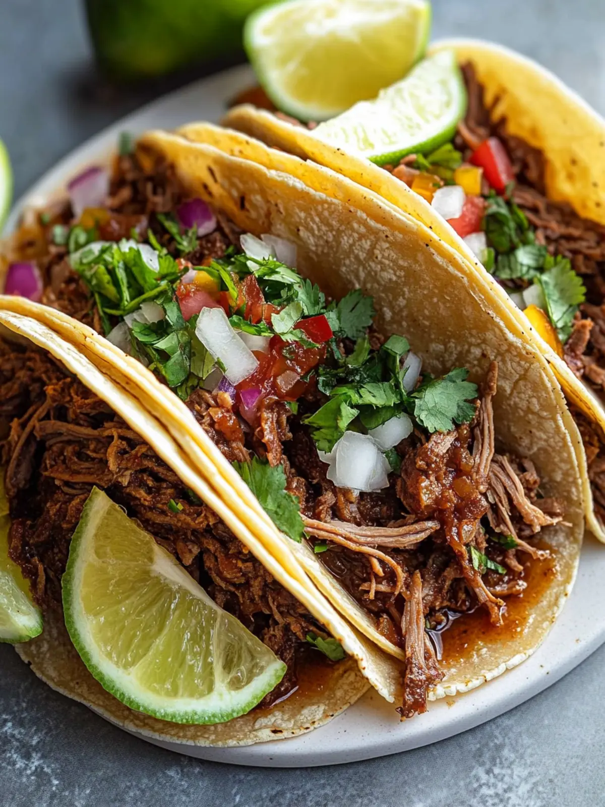Juicy Slow Cooker Shredded Beef Tacos