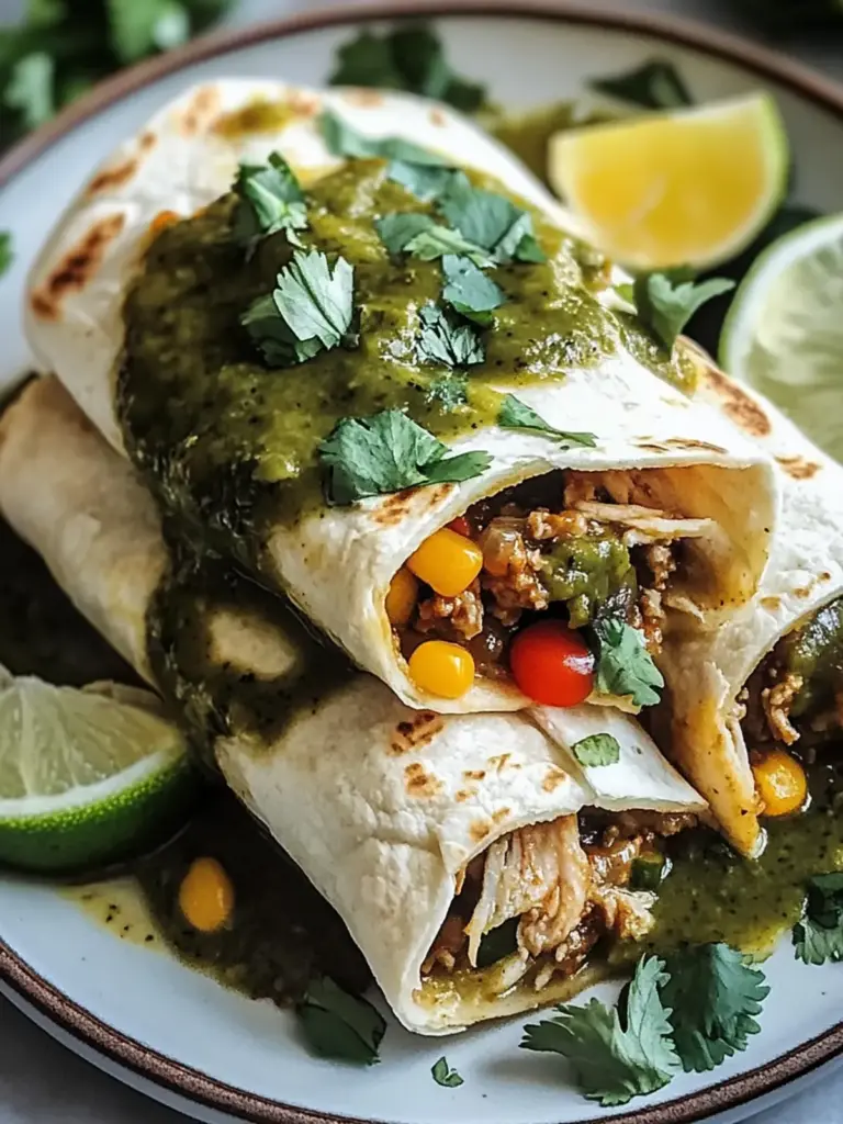 Chili Verde Hatch Burritos Homemade