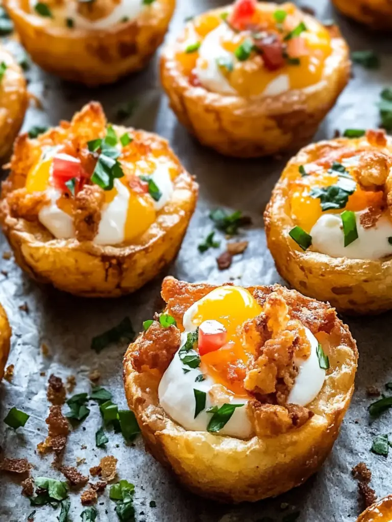 Loaded Tater Tot Cups