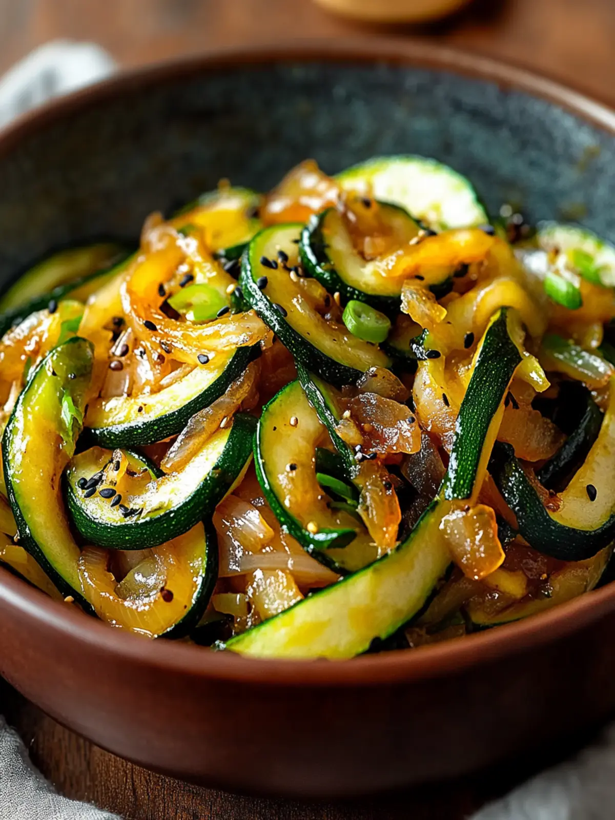 Japanese Zucchini & Onion Stir-Fry