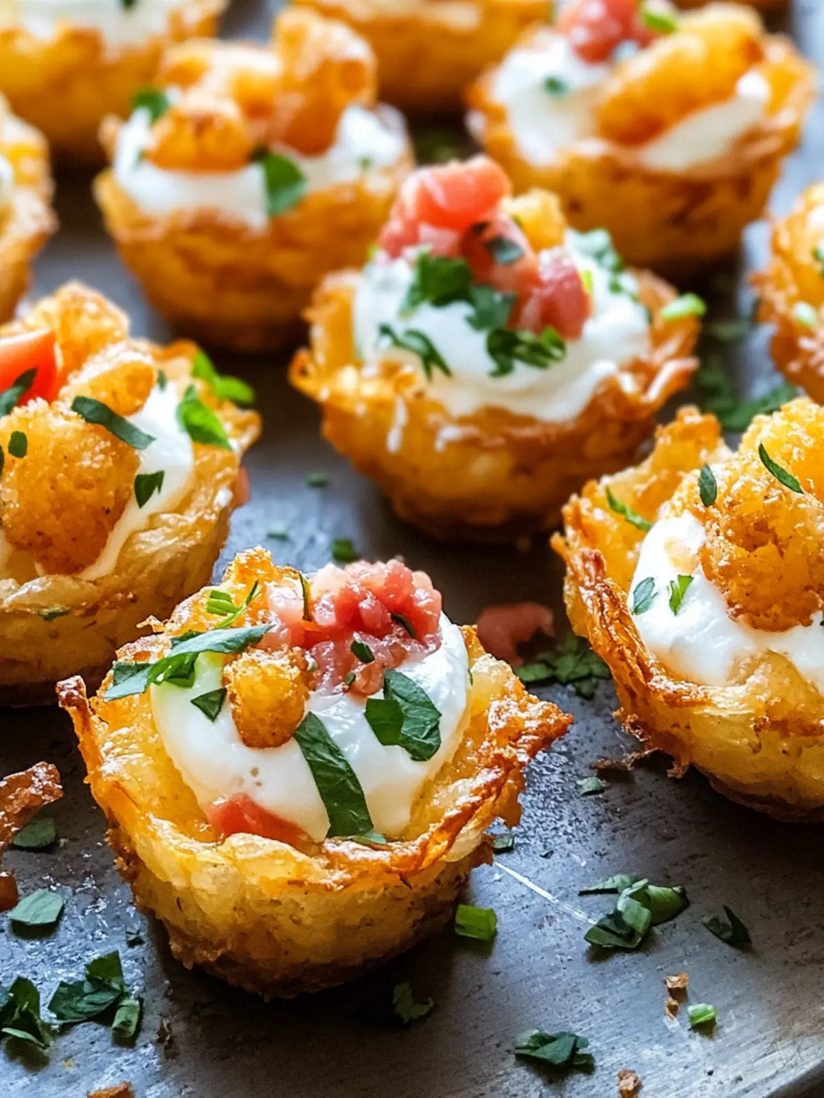 Loaded Tater Tot Cups