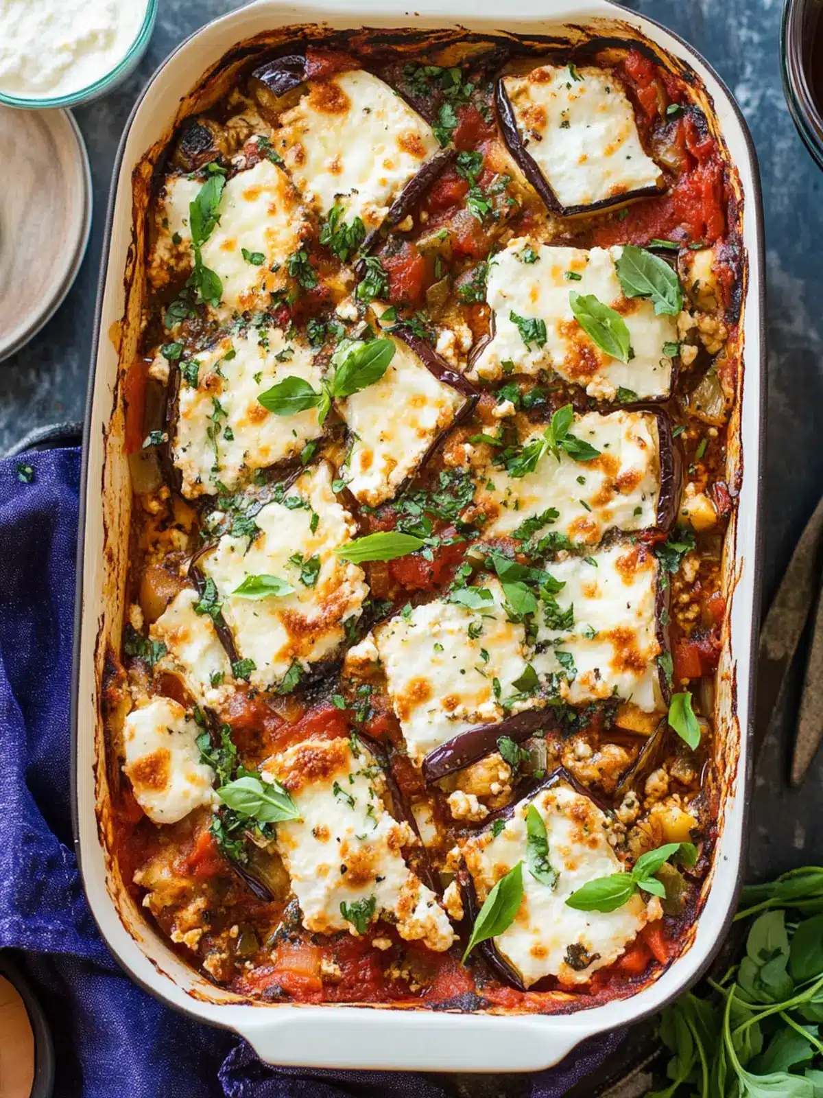 Heavenly Vegetarian Ricotta & Eggplant Casserole Delight 3 Vegetarian Ricotta & Eggplant Casserole