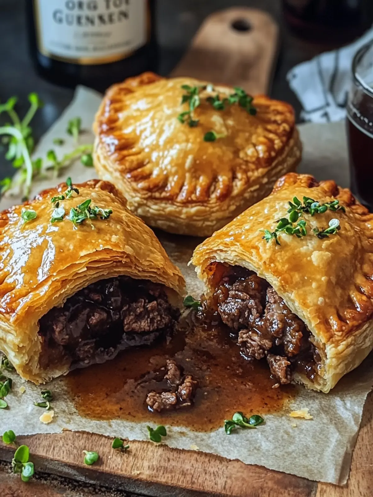 Crispy Irish Beef and Guinness Hand Pies