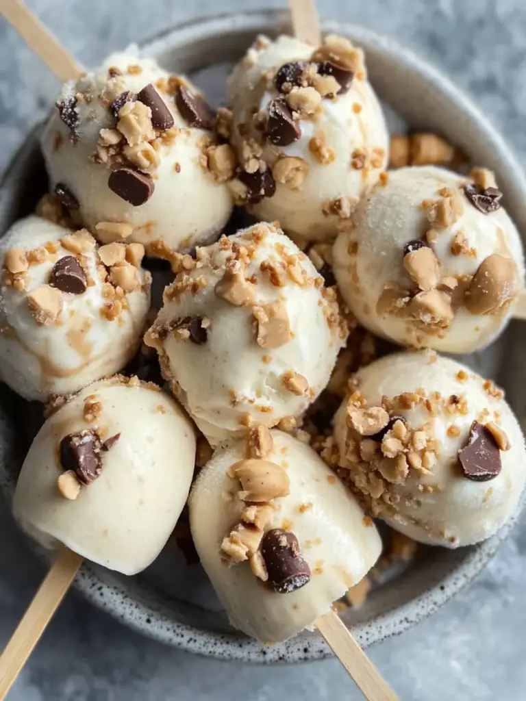 High Protein Frozen Peanut Butter Greek Yogurt Bites