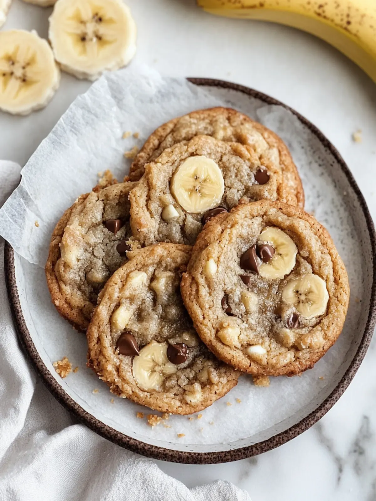 Chewy Banana Bread Cookies