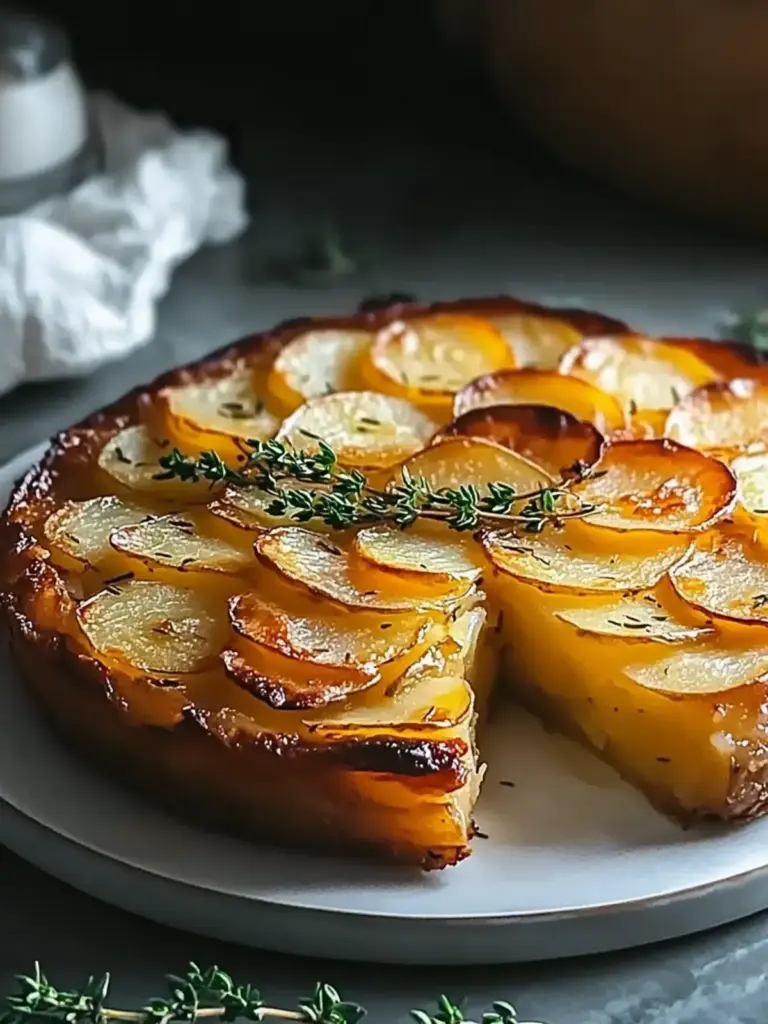 Balsamic Thyme Potato Torte Crispy Layers