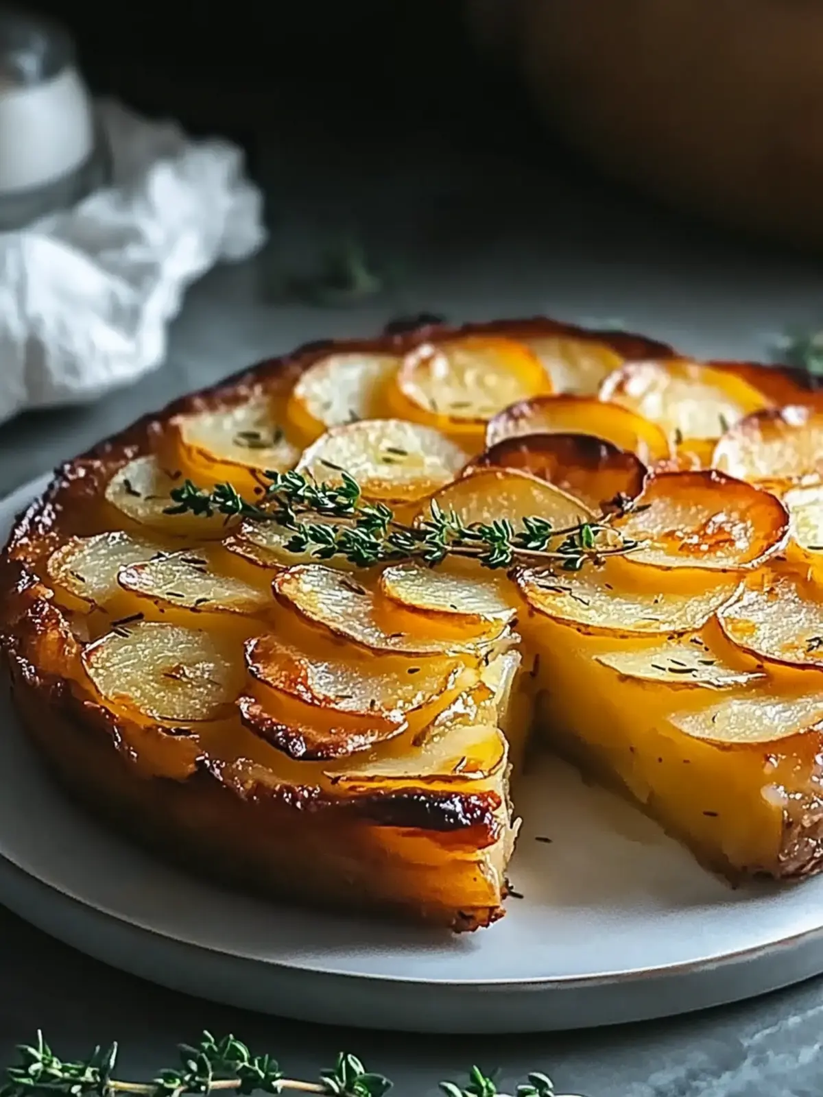 Balsamic Thyme Potato Torte Crispy Layers