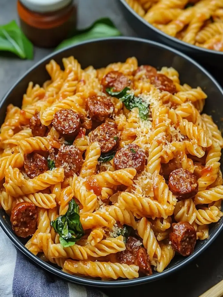 Sticky Bold BBQ Ranch Sausage Pasta