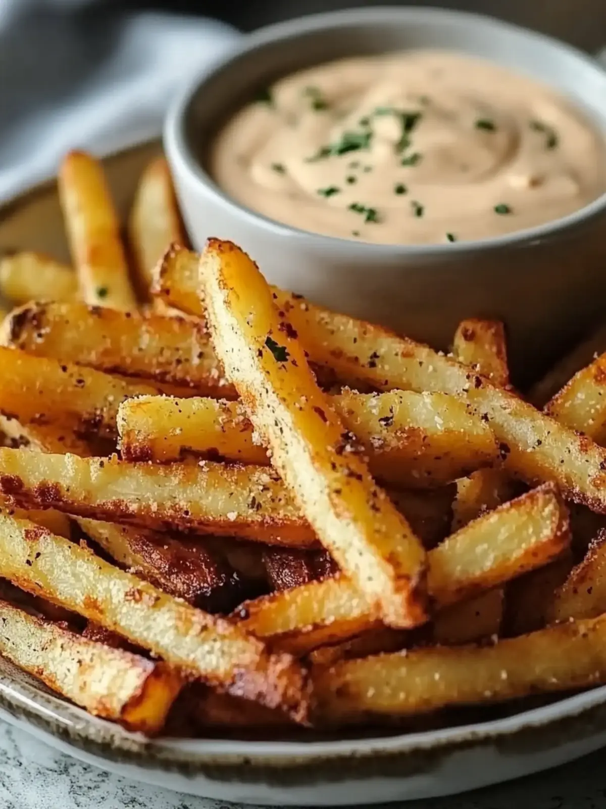 Baked Turnip Fries with Dip