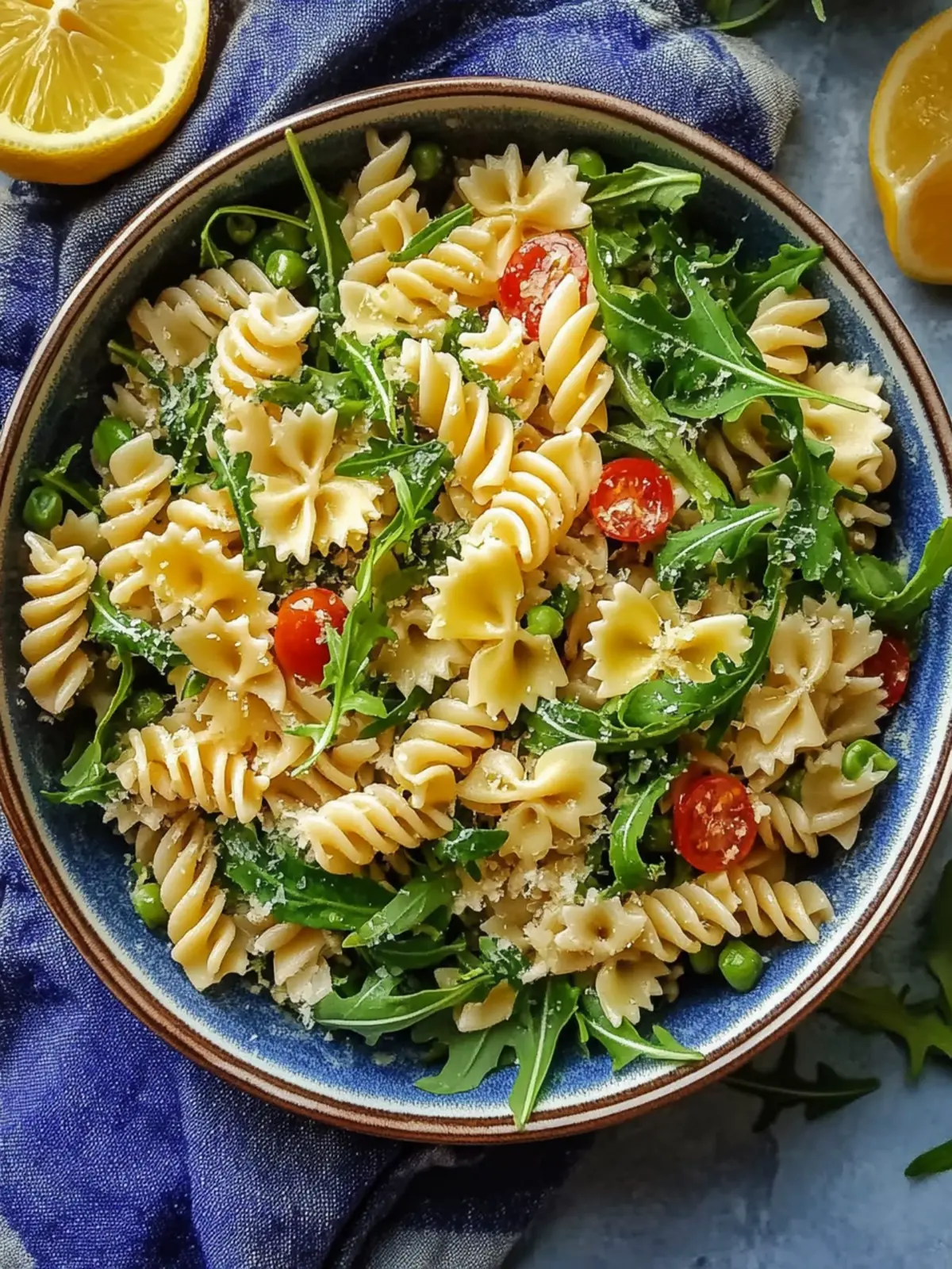Zesty Lemon Arugula Pasta Salad