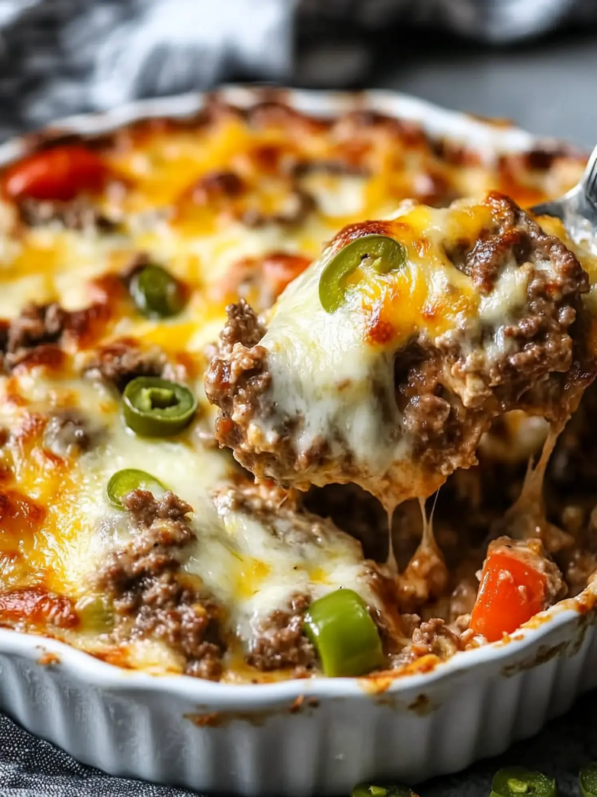 Low Carb Philly Cheesesteak Casserole