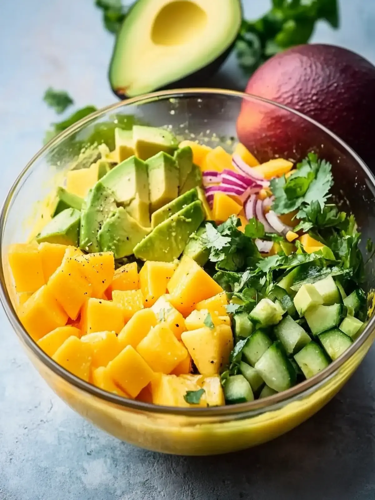Fresh Mango Salad with Avocado Recipe