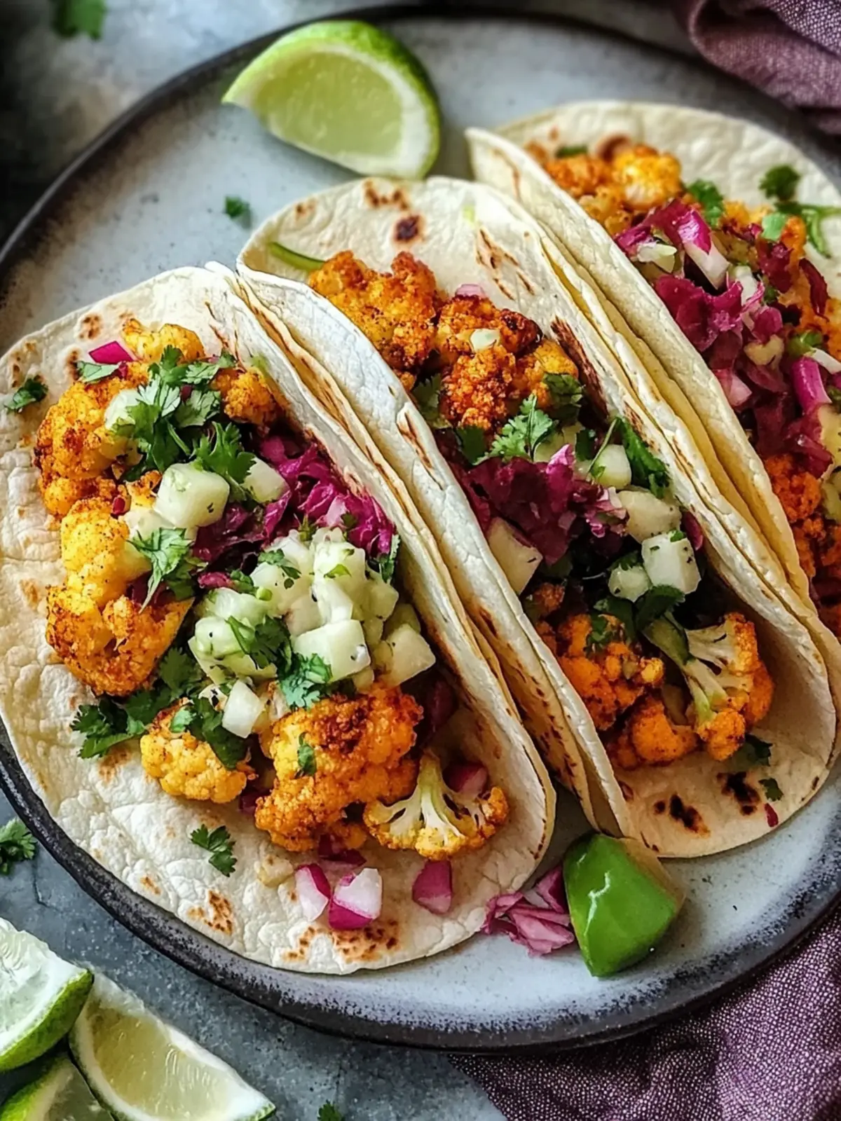 Vegetarian Cauliflower Street Tacos