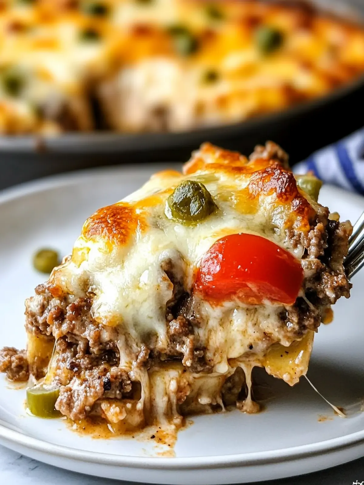 Low Carb Philly Cheesesteak Casserole