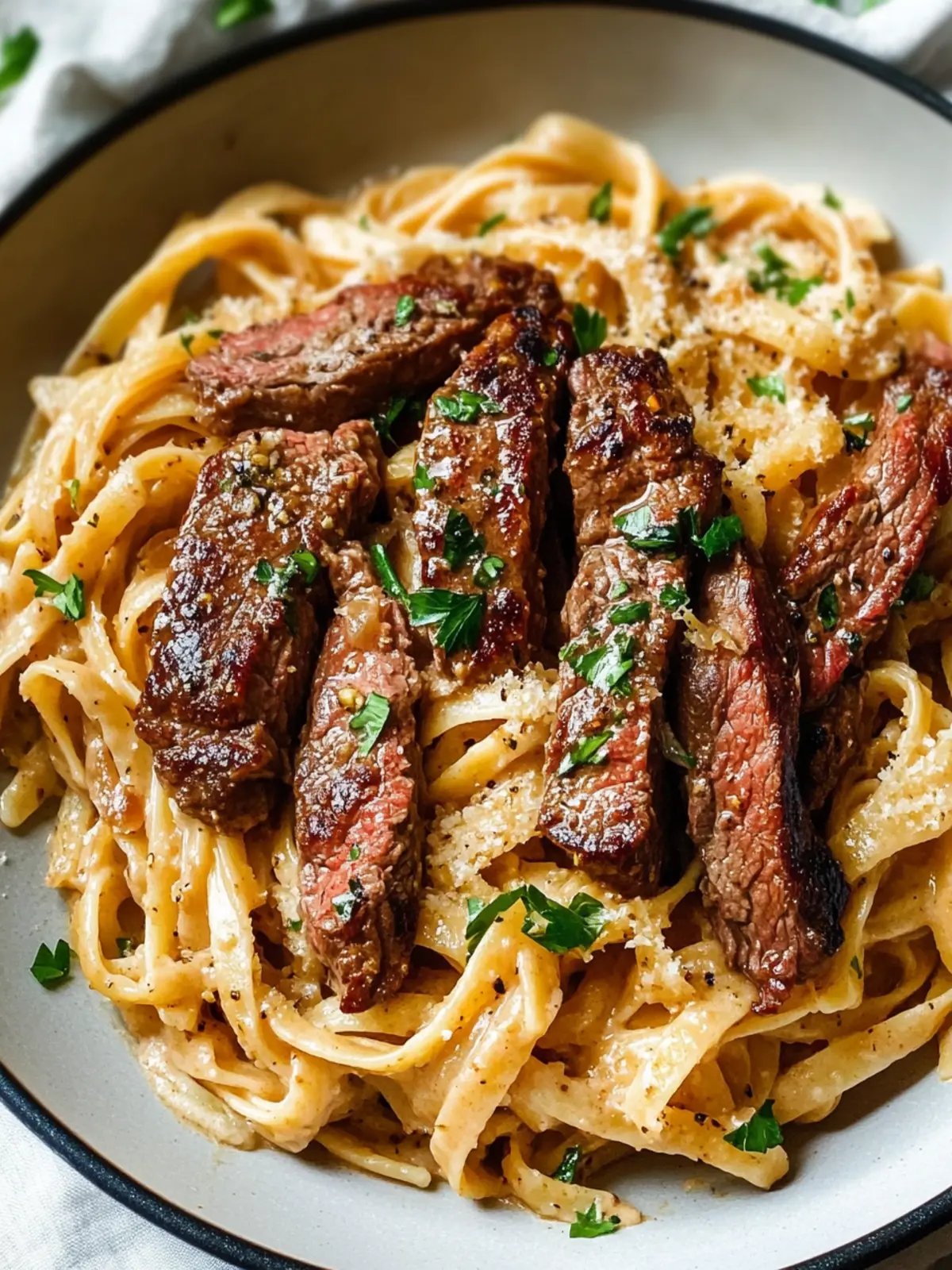 One-Pan Creamy Cajun Honey Garlic Steak Pasta