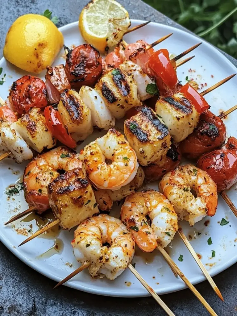 Grilled Seafood Skewers are the pinnacle of summer