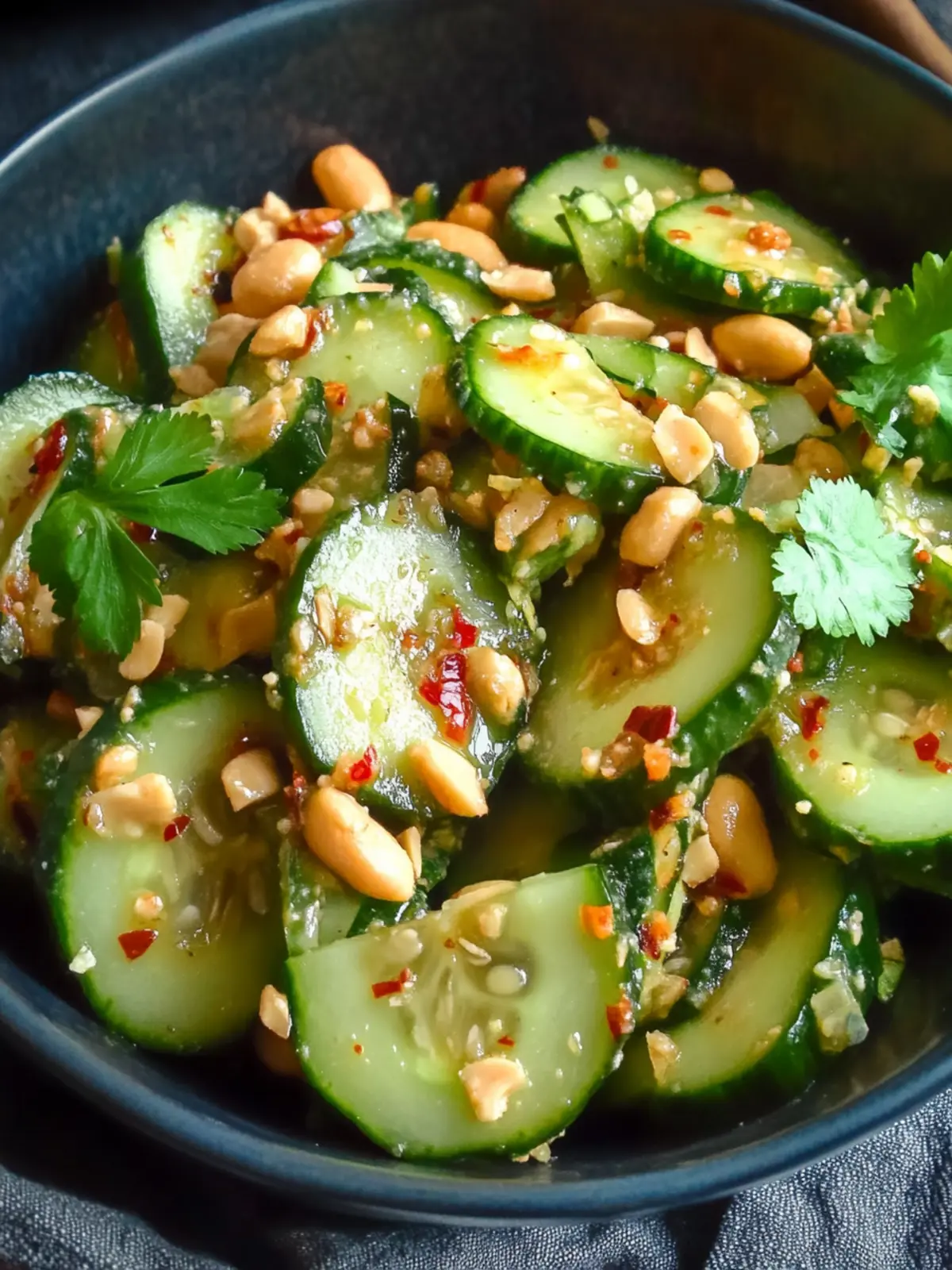 Gluten-Free Spicy Peanut Cucumber Salad