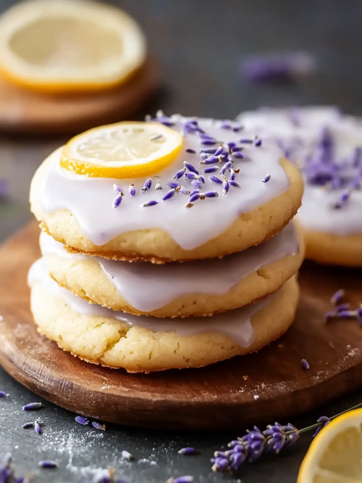 Lemon Lavender Cookies with Sweet Citrus Glaze