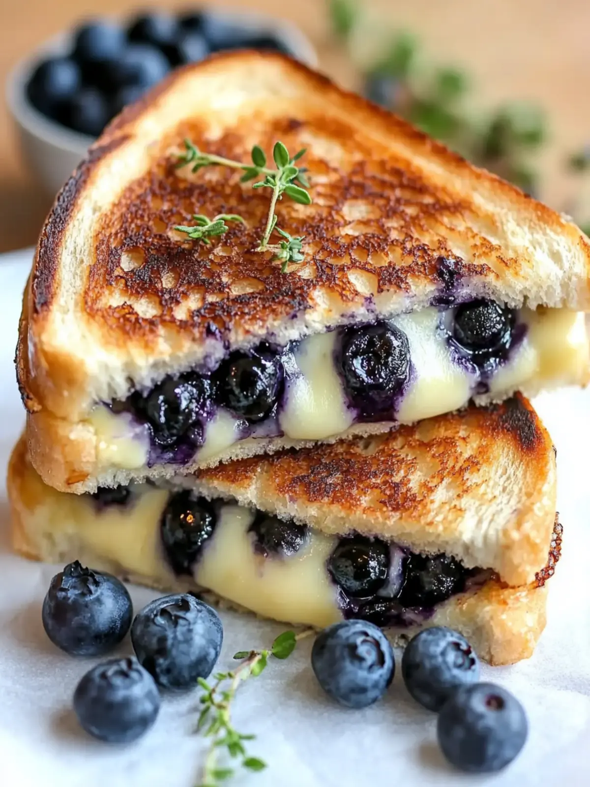 Sweet & Savory Blueberry Grilled Cheese