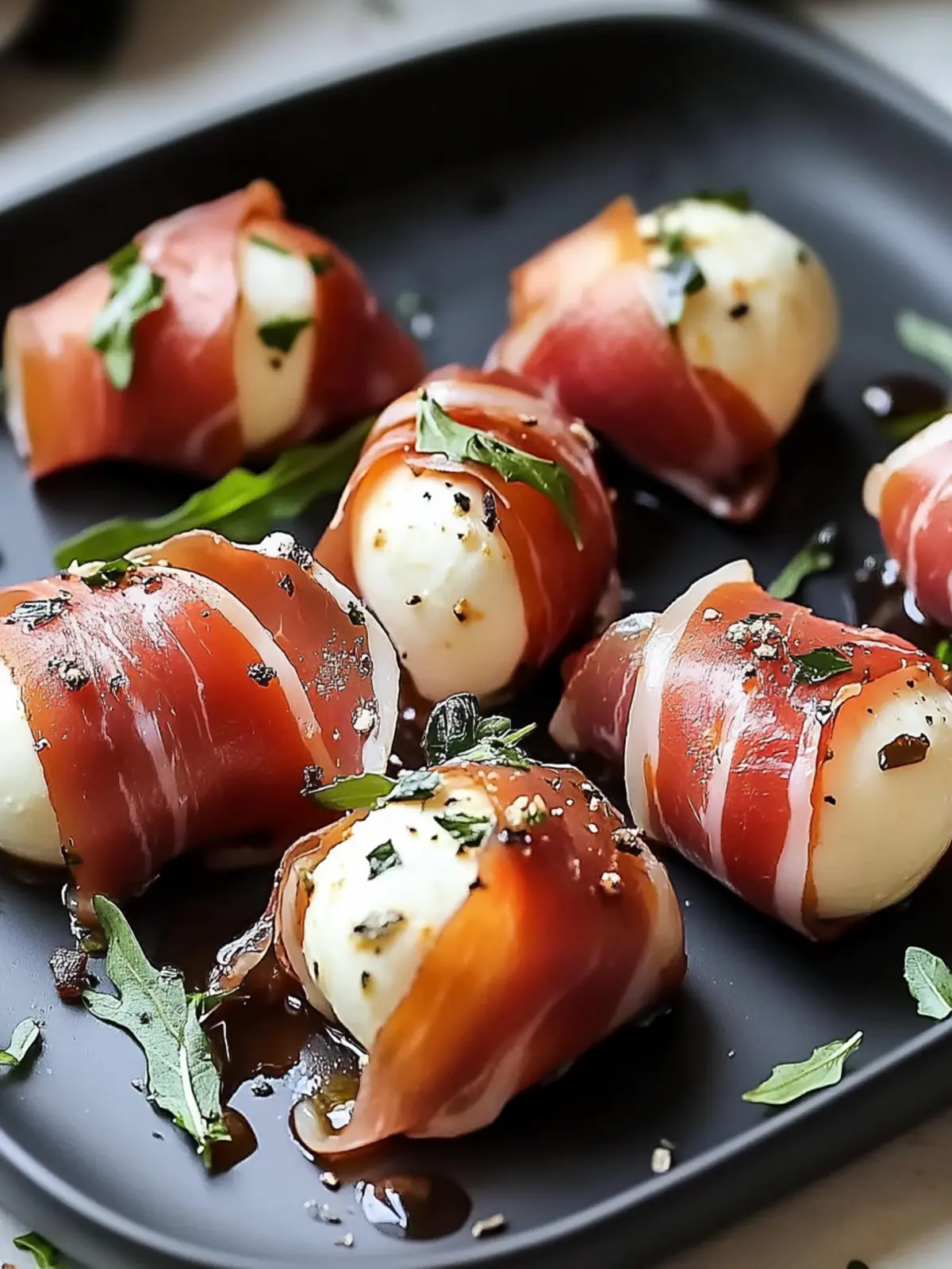 Prosciutto Wrapped Mozzarella Bites