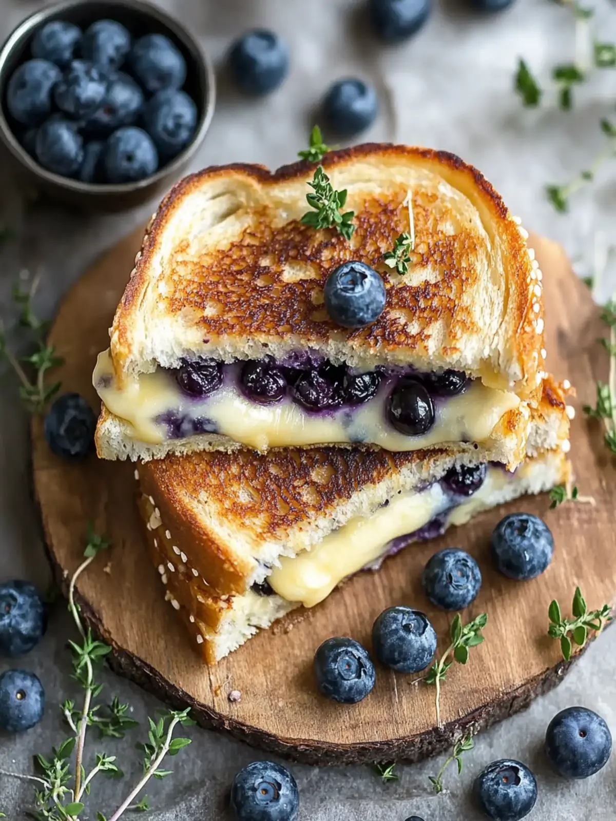 Sweet & Savory Blueberry Grilled Cheese