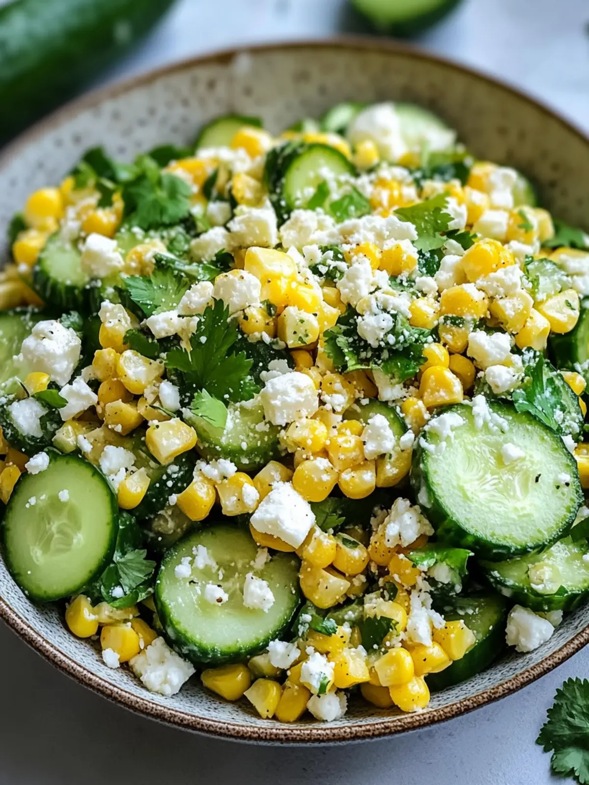 Street Corn Cucumber Salad