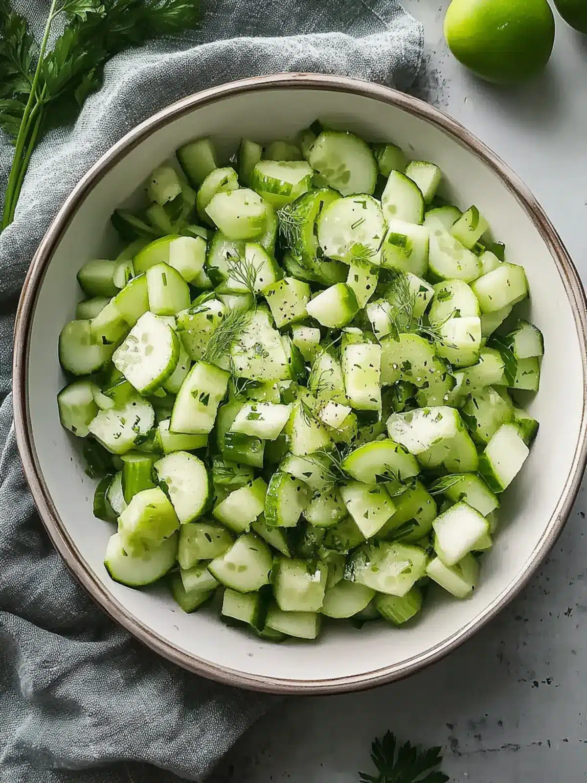 Crunchy Cucumber Celery Salad with Green Apple