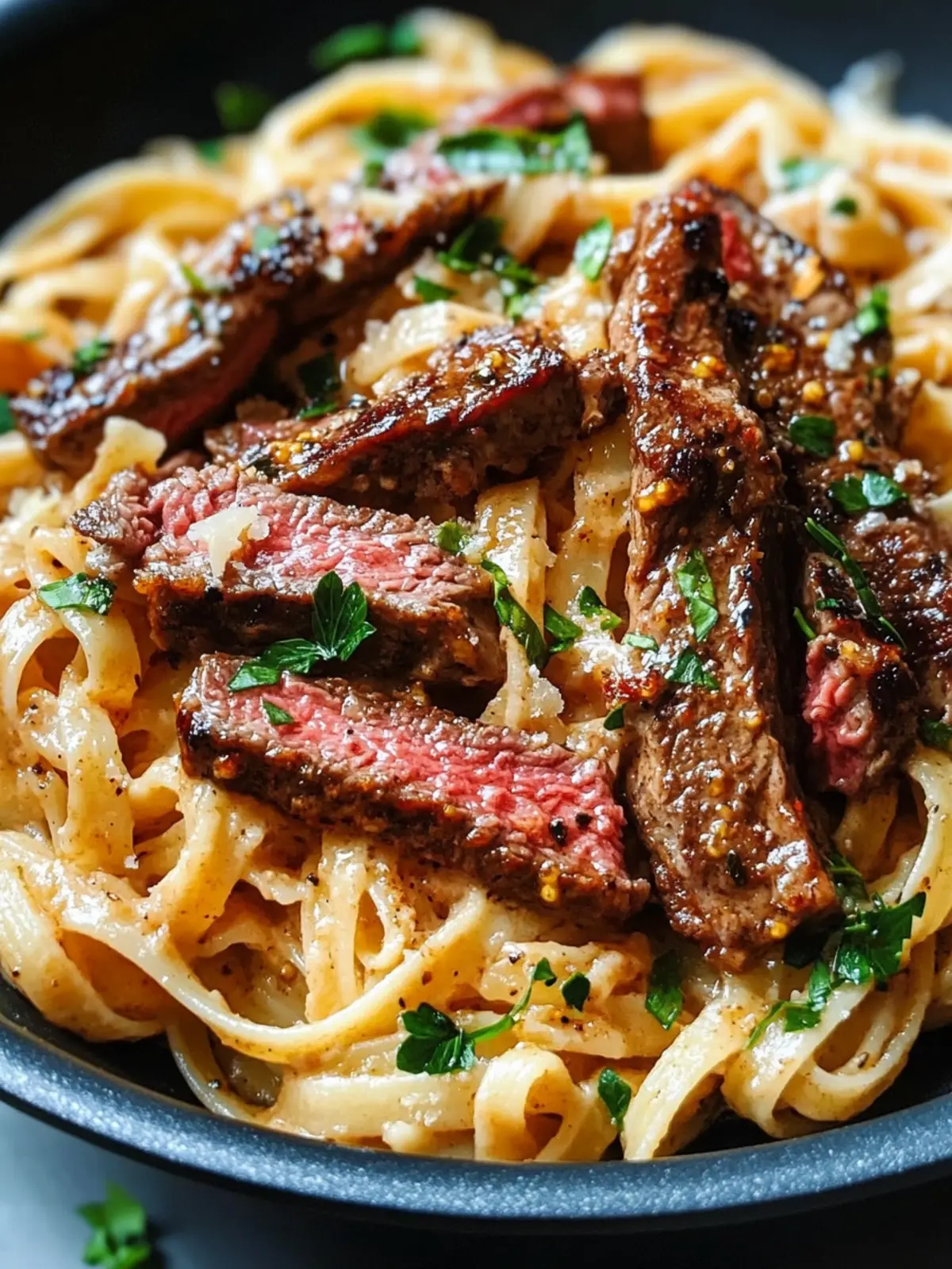 One-Pan Creamy Cajun Honey Garlic Steak Pasta