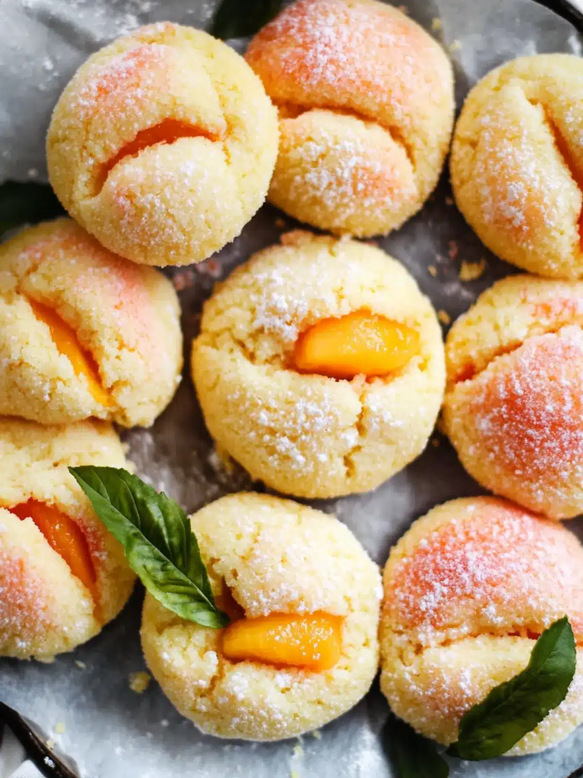 Orange Infused Sweet Ricotta Peach Cookies