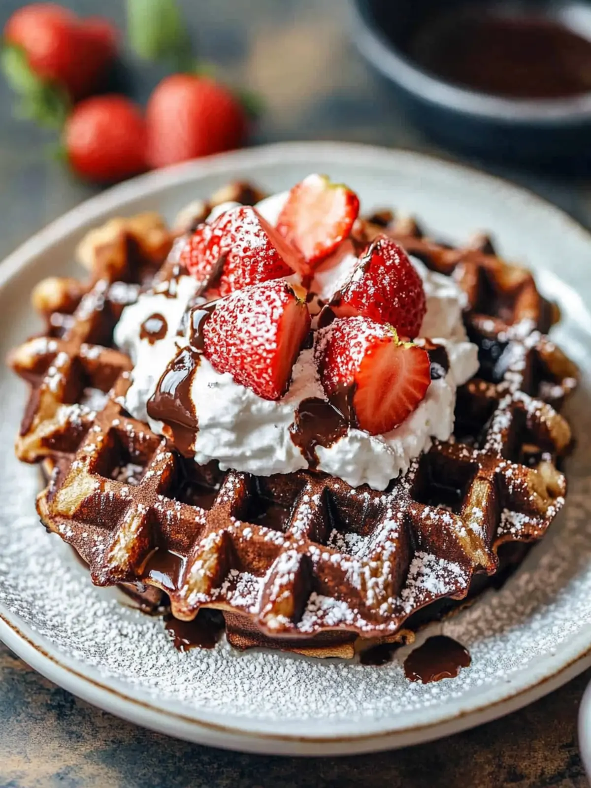 Bomb Diggity Chocolate Waffles
