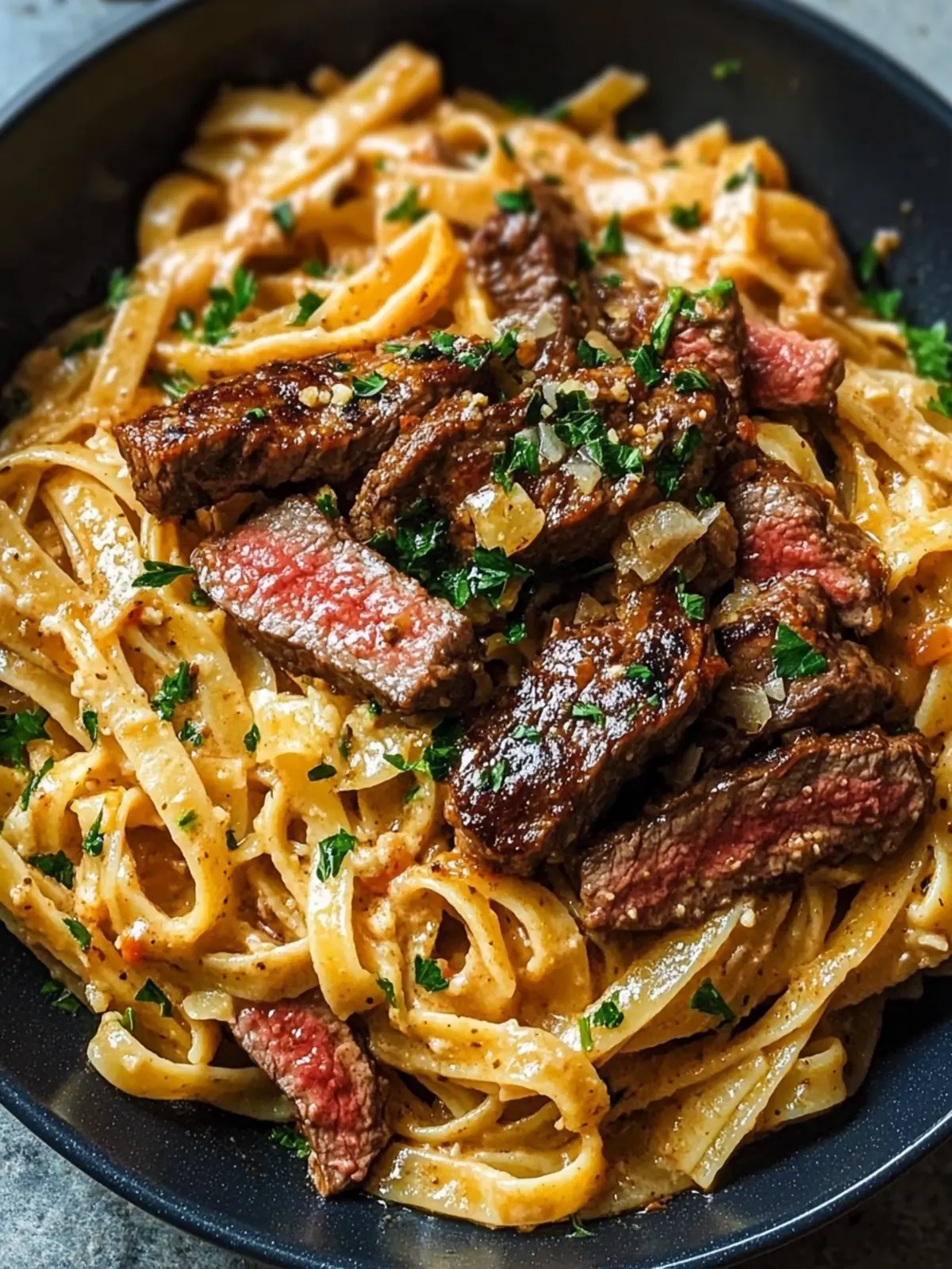 One-Pan Creamy Cajun Honey Garlic Steak Pasta