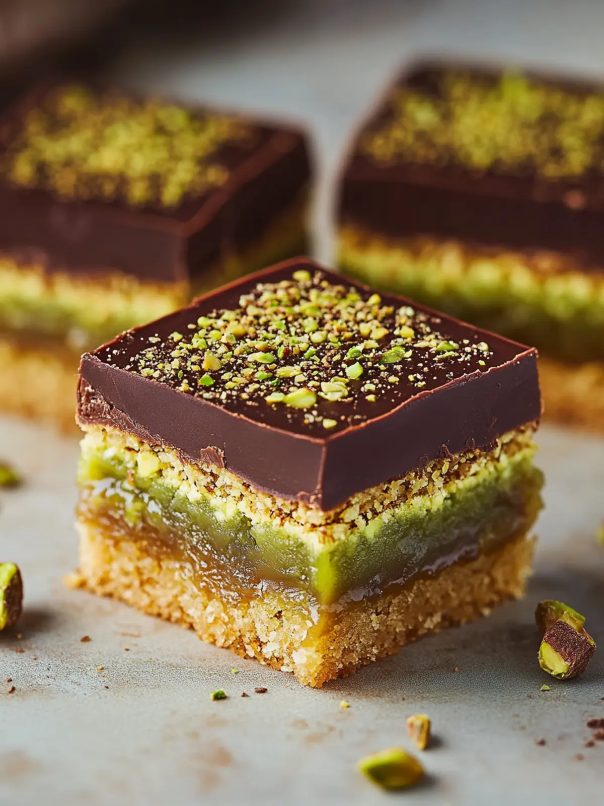 Pistachio Chocolate Kunafa Bars (Dubai Style) Recipe