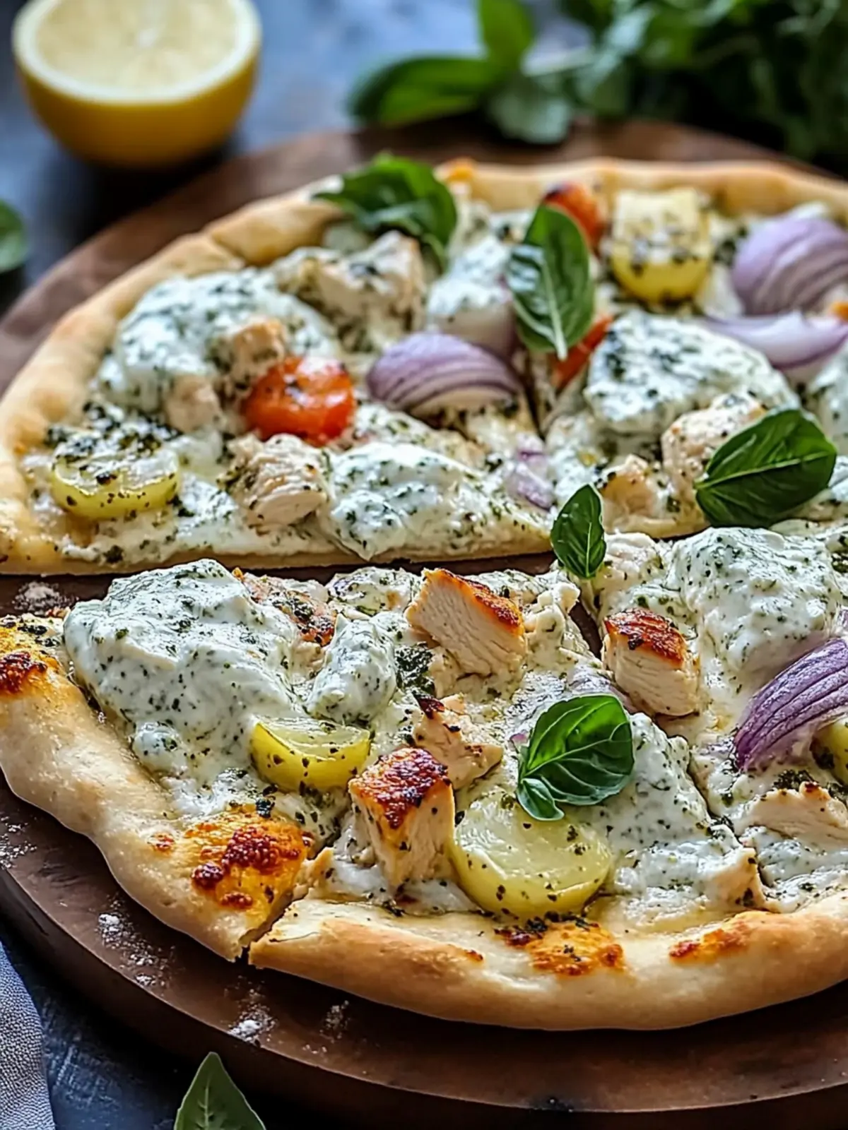 Tzatziki Chicken Pizza