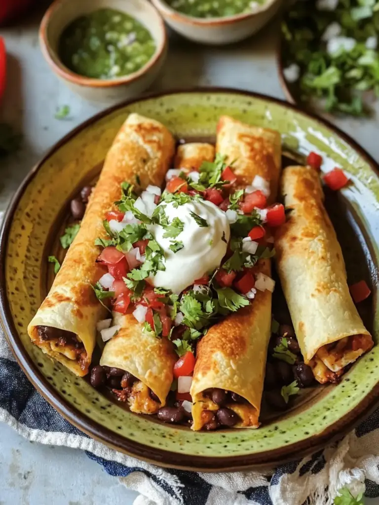 Black Bean Flautas