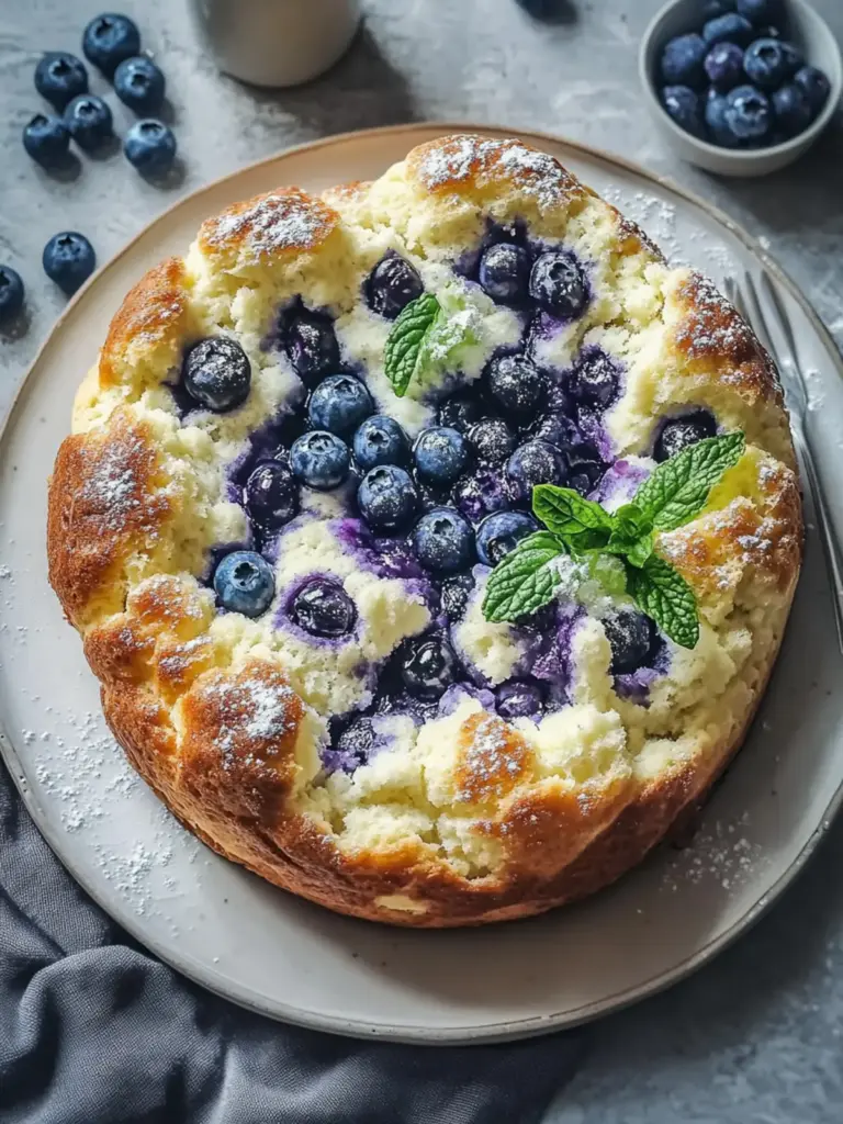 Fluffy Cottage Cheese Blueberry Cloud Bread